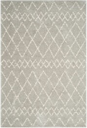 Safavieh Berber Shag BER165B Light Grey and Cream