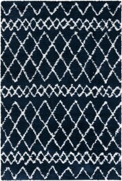 Safavieh Berber Shag BER165N Navy and Ivory