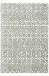 Safavieh Berber Fringe Shag BFG516W Sage and Ivory