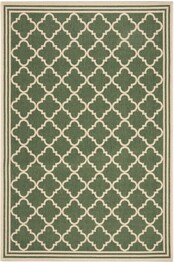 Safavieh Beach House BHS121Y Green and Creme