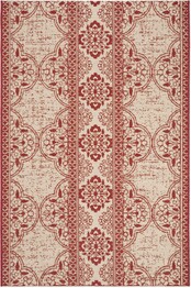 Safavieh Beach House BHS174Q Red and Creme