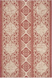 Safavieh Beach House BHS174Q Red and Creme