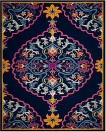 Safavieh Bellagio BLG605C Navy Blue and Multi