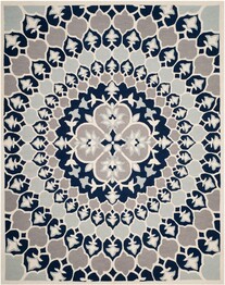 Safavieh Bellagio BLG610C Navy Blue and Ivory