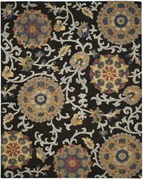 Safavieh Blossom BLM401A Charcoal and Multi