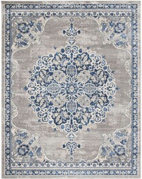 Safavieh Brentwood BNT867G Light Grey and Blue