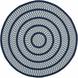 Safavieh Braided BRD401D Ivory and Navy