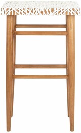 KALEO WOVEN LEATHER BARSTOOL