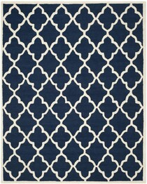 Safavieh Cambridge CAM312M Navy and Ivory