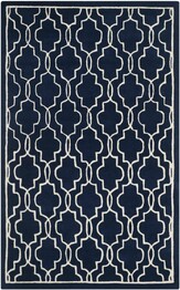 Safavieh Chatham CHT723C Dark Blue and Ivory