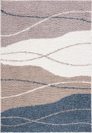 Safavieh Calico Shag CLC108E Taupe and Blue