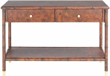 TUDOR 2 DRW 1 SHLF CNSLE TABLE
