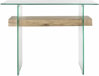 KAYLEY RECTANGULAR MODERN GLASS CONSOLE TABLE