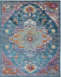 Safavieh Crystal CRS501T Teal and Rose