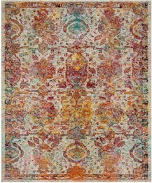 Safavieh Crystal CRS505A Light Blue and Orange