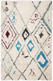Safavieh Casablanca Shag CSB637H Ivory and Charcoal