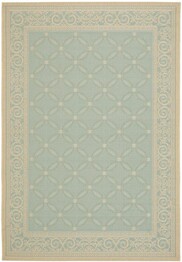 Safavieh Courtyard CY6107-25 Aqua and Cream