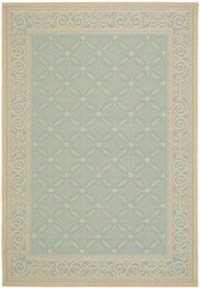 Safavieh Courtyard CY610725 Aqua and Cream