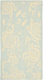 Safavieh Courtyard CY6109-25 Aqua and Cream