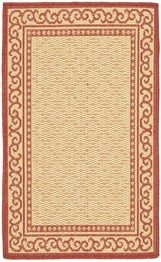 Safavieh Courtyard CY682418 Natural and Red