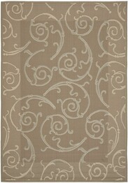 Safavieh Courtyard CY710897A18 Dark Beige and Beige