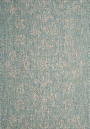 Safavieh Courtyard CY806437121 Aqua and Grey