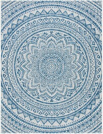 Safavieh Courtyard CY873436812 Light Grey and Blue