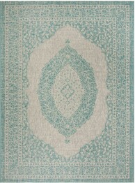 Safavieh Courtyard CY875137112 Light Grey and Aqua