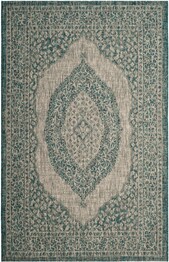 Safavieh Courtyard CY875137212 Light Grey and Teal
