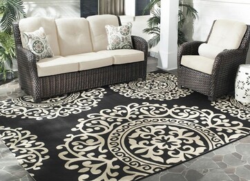 Safavieh Courtyard CYS6008256 Black and Beige