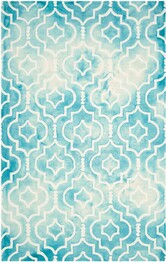 Safavieh Dip Dye DDY538D Turquoise and Ivory