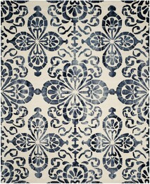 Safavieh Dip Dye DDY719P Ivory and Navy