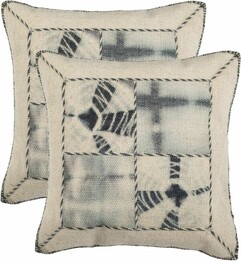 DIP-DYE QUARTRE PATCH PILLOW