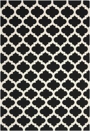 Safavieh Dhurries DHU623A Black and Ivory