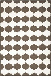 Safavieh Dhurries DHU624C Brown and Ivory