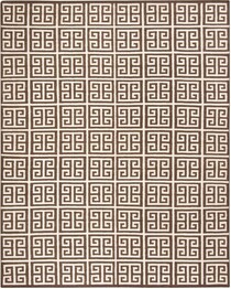 Safavieh Dhurries DHU626C Brown and Ivory