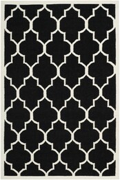 Safavieh Dhurries DHU632A Black and Ivory