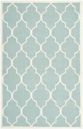 Safavieh Dhurries DHU632C Light Blue and Ivory