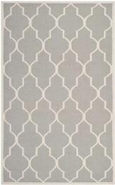 Safavieh Dhurries DHU632G Dark Grey and Ivory