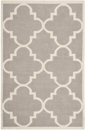 Safavieh Dhurries DHU633G Dark Grey and Ivory