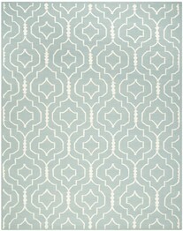 Safavieh Dhurries DHU637C Light Blue and Ivory