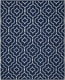 Safavieh Dhurries DHU637D Navy and Ivory
