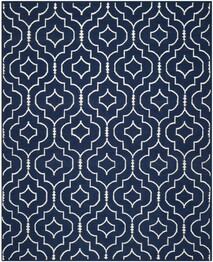 Safavieh Dhurries DHU637D Navy and Ivory