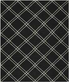 Safavieh Dhurries DHU638A Black and Ivory