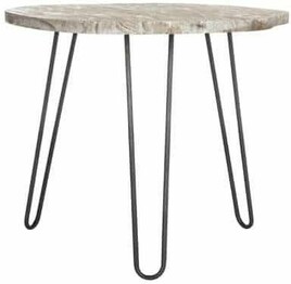 Mindy Wood Top Dining Table