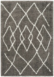 Safavieh Flokati Shag FLK965H Charcoal and Ivory