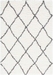 Safavieh Flokati FLKB313A Ivory and Dark Grey