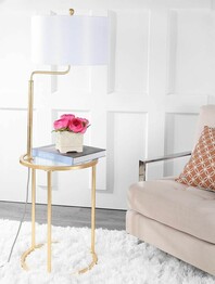 CRISPIN FLOOR LAMP SIDE TABLE