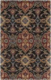 Safavieh Heritage HG653H Charcoal and Red