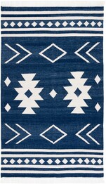 Safavieh Kilim KLM764N Navy and Ivory